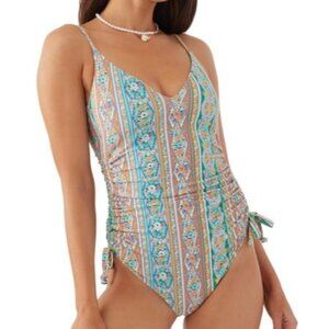 Oneill Julie Imperial One Piece Size XL Swimsuit NWT Rushed Sides Medium Coverag